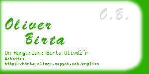 oliver birta business card